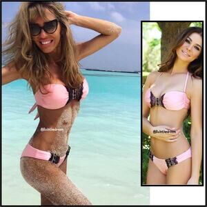 Dolcessa Blush Kiss Bandeau Lacy With Delicate Corset Detailing L/S Set $185